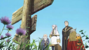 50年后勇者队伍一同前往旧地观赏流星雨，除了芙莉莲之外，其他勇者都已老去。